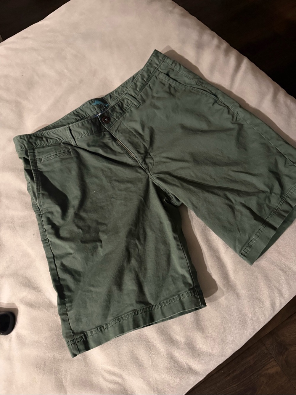 Tommy Bahama Olive Green Flat Front Men's Shorts